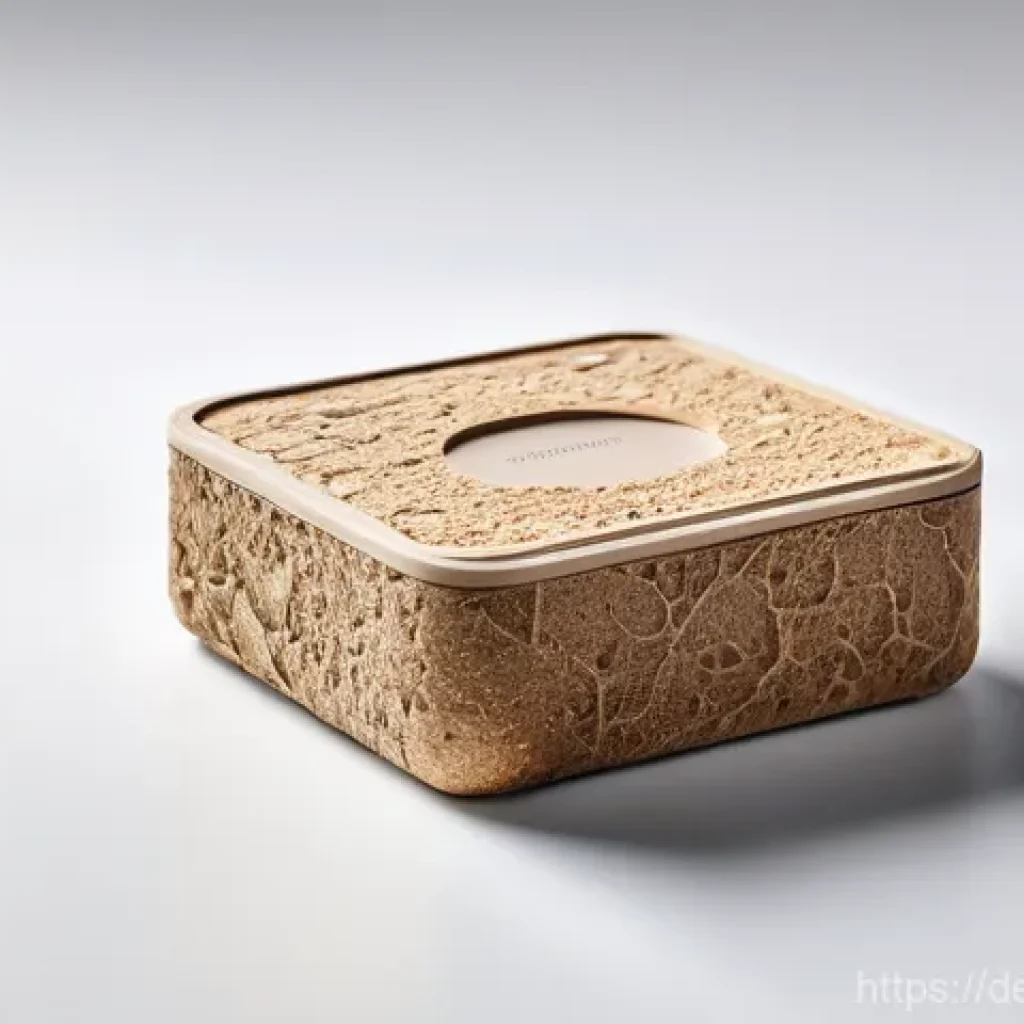 버섯 기반 소재의 글로벌 성장 동력 - **Sustainable Mycelium Packaging Innovation:** A high-resolution, professional product photograph of...