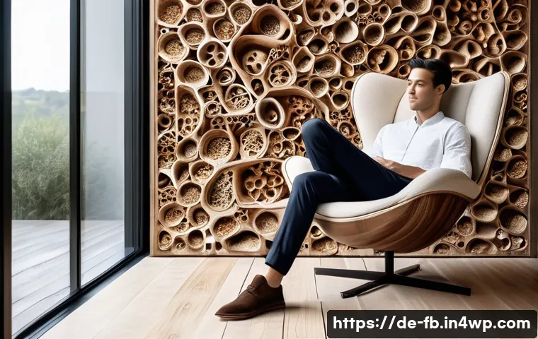 버섯 기반 소재의 사회적 가치 - **Mycelium Integrated Home Interior:**
    An inviting, contemporary living room designed with a str...